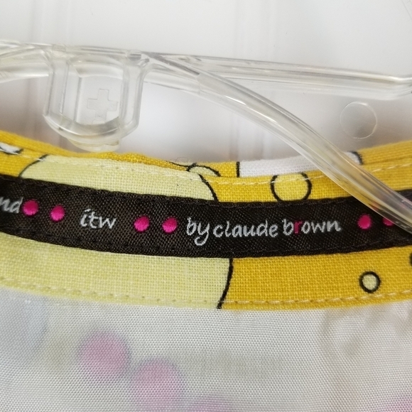 ITW Linen Retro Style Print One Button Swing Blazer Jacket Size 2 Short Sleeve - Picture 6 of 16